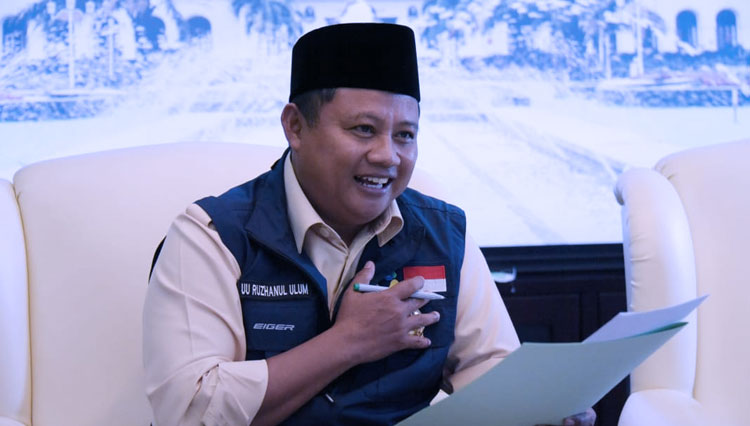 Wagub Jabar Uu Ruzhanul Ulum saat video conference dengan PGIW Jabar di Gedung Sate, Kota Bandung, Rabu (8/7/2020).  (Foto: Humas Jabar for TIMES Indonesia)