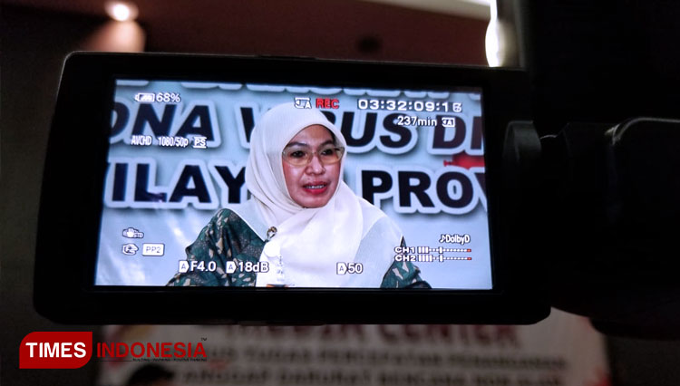 Jubir Covid-19 Maluku Utara dr Alwia Assagaf. (FOTO: Wahyudi Yahya/TIMES Indonesia)