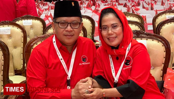 [Kiri] Sekjen PDI Perjuangan Hasto Kristiynato. (FOTO: Hasbullah/TIMES Indonesia).