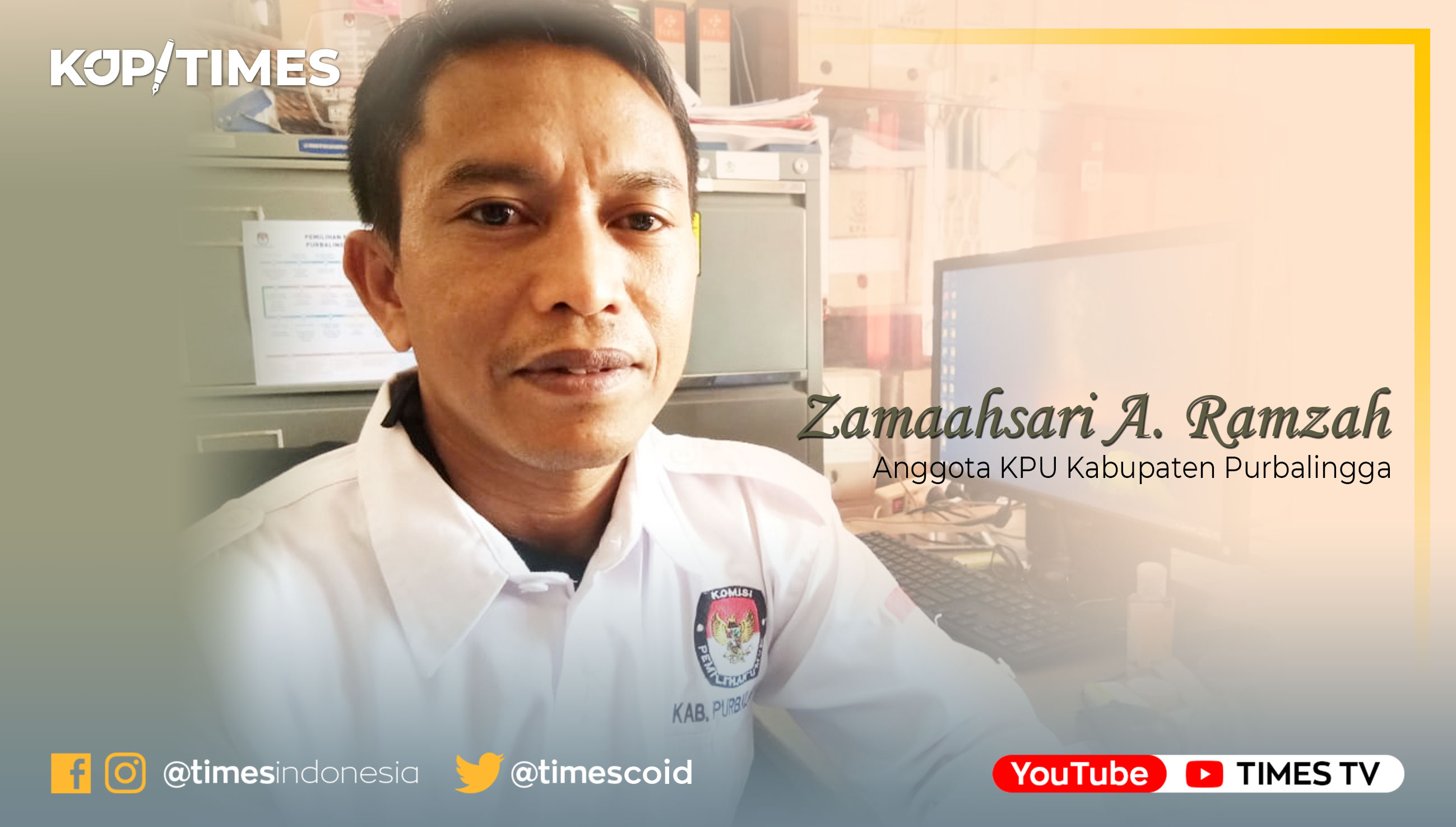 Zamaahsari A. Ramzah, alumni Pascasarjana Ilmu Politik Universitas Indonesia, Anggota KPU Kabupaten Purbalingga.