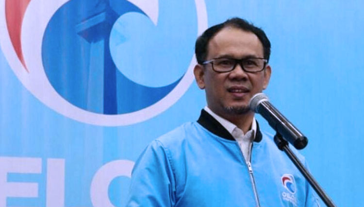 Sekjen Partai Gelora Indonesia, Mahfuz Sidik berbicara target 10 juta anggota. (Foto: Gelora for TIMES Indonesia)