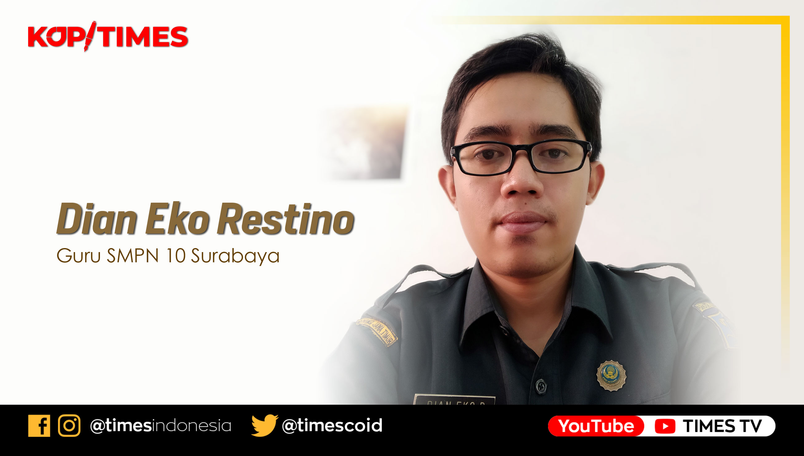 Dian Eko Restino, S.Pd., Gr., Guru SMPN 10 Surabaya.