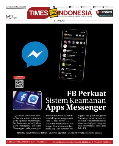 Edisi Sabtu, 25 Juli 2020: E-Koran, Bacaan Positif Masyarakat 5.0	