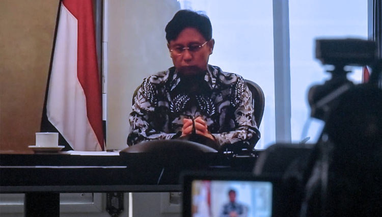 Wakil Menteri BUMN Budi Sadikin saat memberikan keterangan pers melalui daring usai pelaksanaan Rapat Terbatas (Ratas), Senin (27/7/2020). (Foto: setkab.go.id)