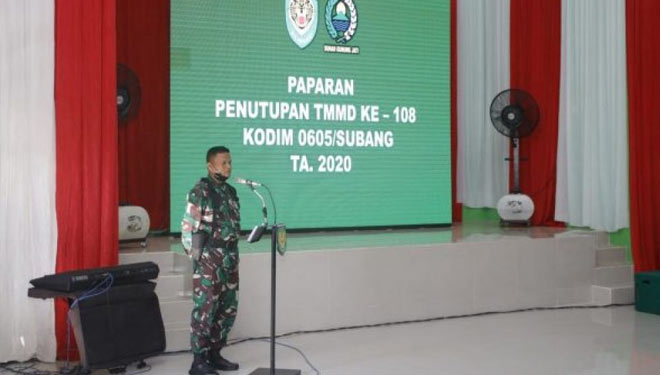 Dandim 0605/Subang Laporkan Pertimbangan Sasaran Kepada Pangdam III/Slw (FOTO: Kodim 0605 Subang)