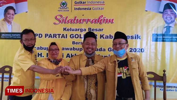 Gus Yani dan Bu Min saat menghadiri deklarasi yang digelar Partai Golkar (Foto: Akmal/TIMES Indonesia)