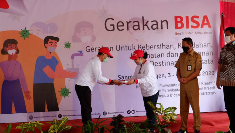 Pencanangan Gerakan BISA oleh Kemenparekraf RI di Museum Sangiran, Sragen, Jawa Tengah. (foto: Kemenparekraf RI)