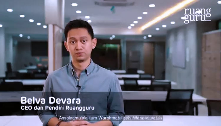 Tangkapan layar siaran Video dan ilustrasi data peserta skill academy (foto: twitter adamasbelva) 