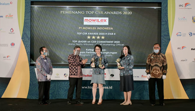 Program CSR Mowilex Indonesia meraih 3 penghargaan dalam ajang Top CSR Award 2020. (FOTO: Mowilex)