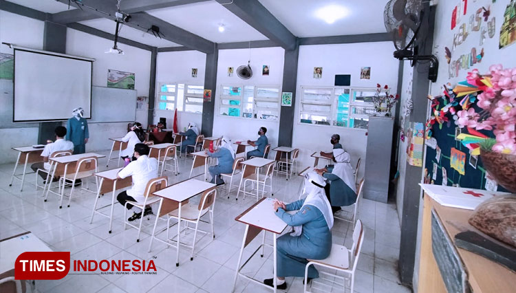 Ilustrasi simulasi sekolah tatap muka (FOTO: Inntan Wulandari/TIMES Indonesia)