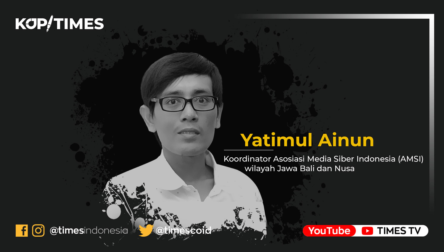 Yatimul Ainun, Koordinator Asosiasi Media Siber Indonesia (AMSI) wilayah Jawa Bali dan Nusa