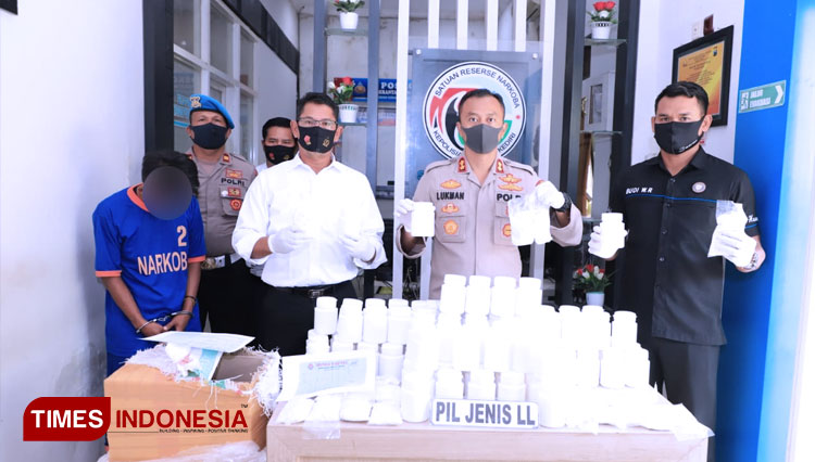 Satnarkoba Polres Kediri Amankan 132.000 Pil Dobel L dari Jaringan Lapas Pati