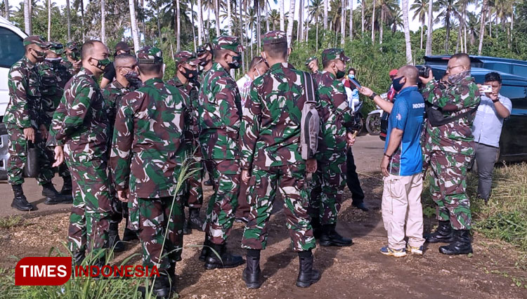 Kunjungan kerja Danrem 152/Babullah Ternate, Brigjen TNI Imam Sampurno Setiawan di Pulau Morotai. (Foto: Abdul H Husain/TIMES Indonesia)