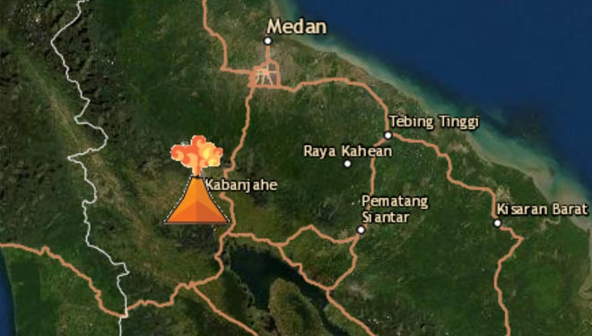 Erupsi Gunung Sinabung Pagi Ini, Status Siaga