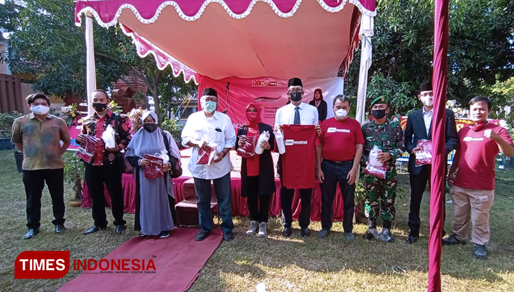 Sekretaris Daerah Kota Cirebon, Agus Mulyadi Saat Memberikan Sambutan Dalam Acara Hari Jadi TIMES Indonesia ke 5 (Foto: Devteo MP/TIMES Indonesia)