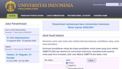 Pengumuman Simak Ui Bisa Diakses Mulai Hari Ini Times Indonesia