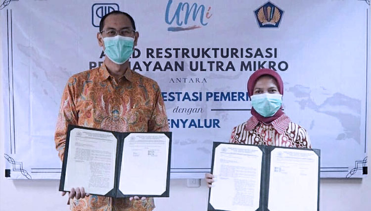 Dokumentasi saat penyerahan relaksasi Pusat Investasi Pemerintah kepada PT Pegadaian, Jumat (14/08) dan PT BAV, Selasa (18/8). (FOTO: instagram Pusat Investasi Pemerintah)