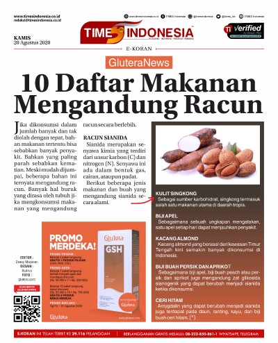 Edisi Kamis, 20 Agustus 2020: E-Koran, Bacaan Positif Masyarakat 5.0	
