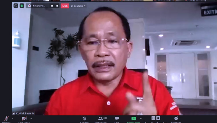 Webinar Pojok Iklim dengan tema optimasi Sipongi. (Foto: menlhk.go.id)