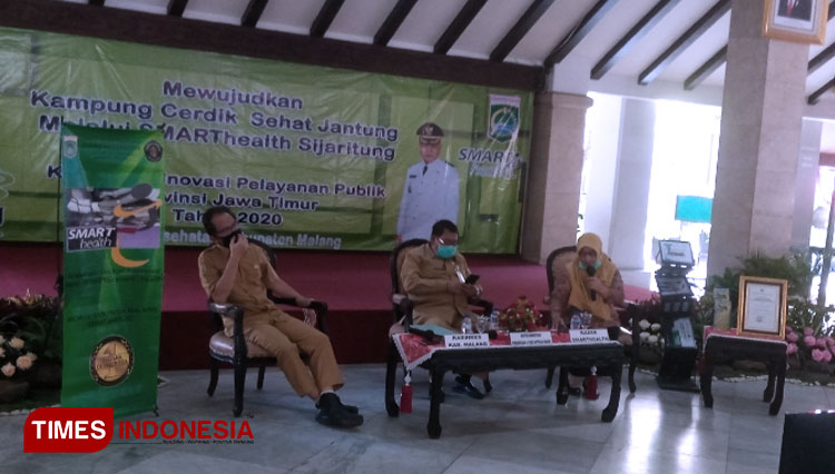 Presentasi Aplikasi Sijaritung di Pendapa Agung Kabupaten Malang. (Foto: Binar Gumilang/ TIMES Indonesia)