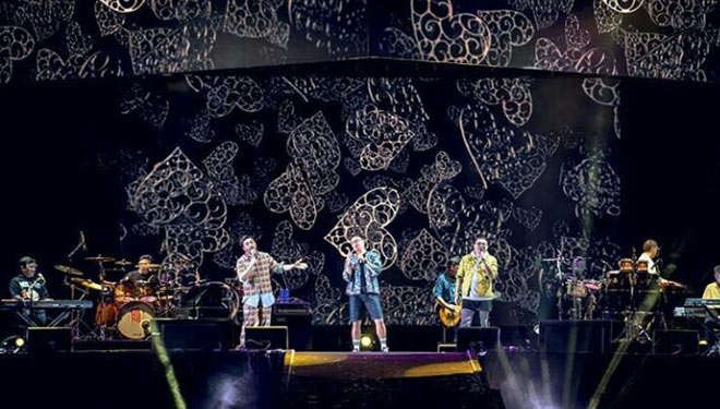 Suasana Konser Drive-in sambut 34 Perjalanan Cinta KAHITNA. (Foto: instagram Berlian Entertainment)