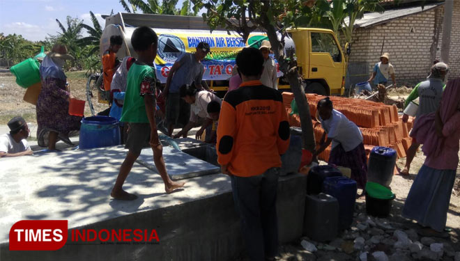Penyaluran air bersih di Dusun Sorok, Desa Pagagan, Pademawu.(Foto: Akhmad Syafi'i/TIMES Indonesia)