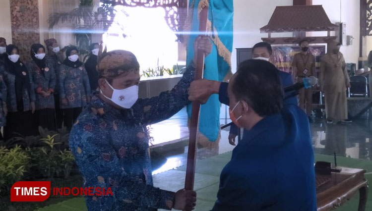 Suasana pengukuhan dan pelantikan pengurus FORMI Pamekasan di Mandhapa Agung Ronggo Sukowati Pamekasan. (Foto: Akhmad Syafi'i/TIMES Indonesia)