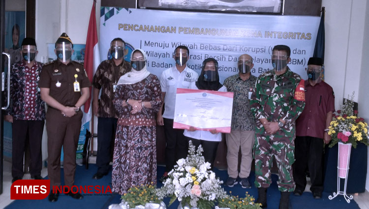 Deklarasi Zona Integritas yang dilaksanakan BNN Kota Batu. (FOTO: Muhammad Dhani Rahman/TIMES Indonesia)