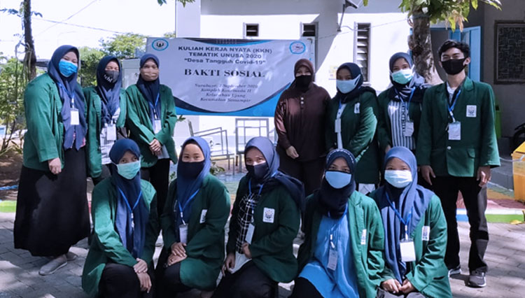 Mahasiswa KKN Unusa usai melaksanakan pengecekan kesehatan masyarakat (Foto: Unusa for TIMES Indonesia)