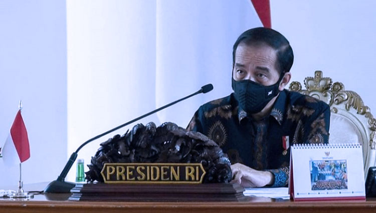 Presiden Republik Indonesia (RI) Joko Widodo saat hadir secara virtual dalam peringatan Hari Olahraga Nasional (Haornas) 2020. (foto: Instagram/Jokowi)
