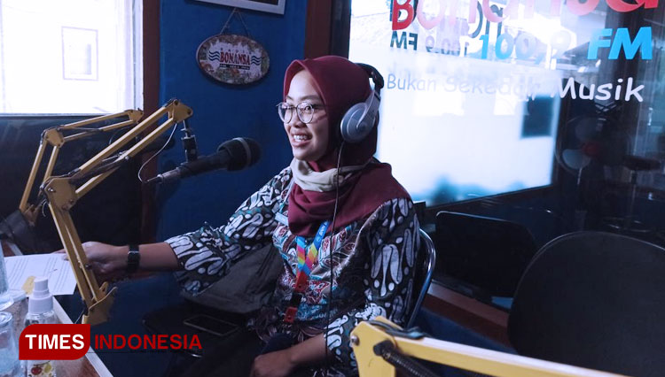Dalam Talkshow BNN Ajak Warga Kota Kediri Bareng-bareng Budayakan Hidup 100 Persen. (FOTO: AJP TIMES Indonesia)