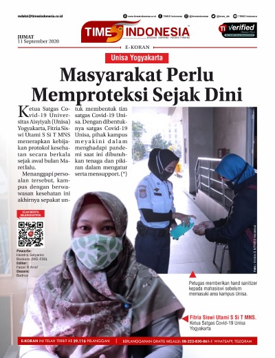 Edisi Jumat, 11 September 2020: E-Koran, Bacaan Positif ...