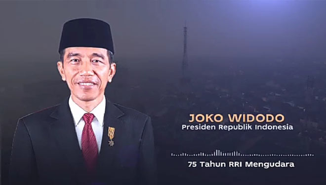 Presiden Jokowi berikan Ucapan Selamat Ulang Tahun RRI ke 75 Tahun. (Foto: instagram RRI Tuban) 