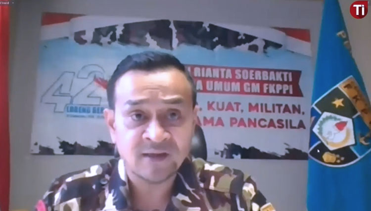 Ketua Umun GM FKPPI Dwi Rianta Surbakti. (foto: tangkapam layar)