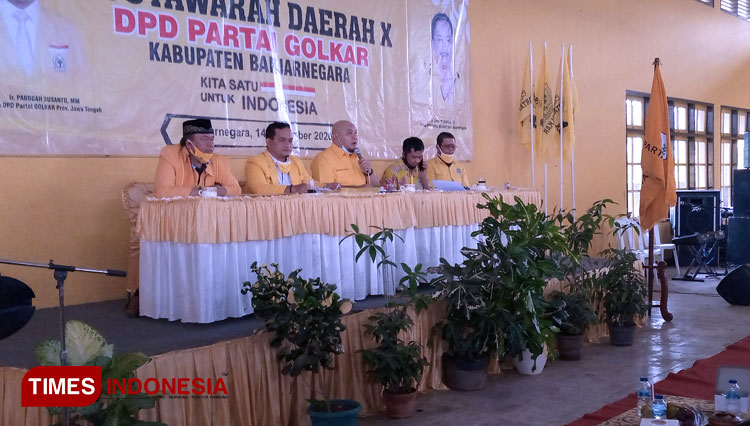 Suasana Musda X DPD Partai Golkar Banjarnegara di Aula Gedung DPD Golkar setempat, Senin (14/9/2020) (FOTO: Muchlas Hamidi/TIMES Indonesia)