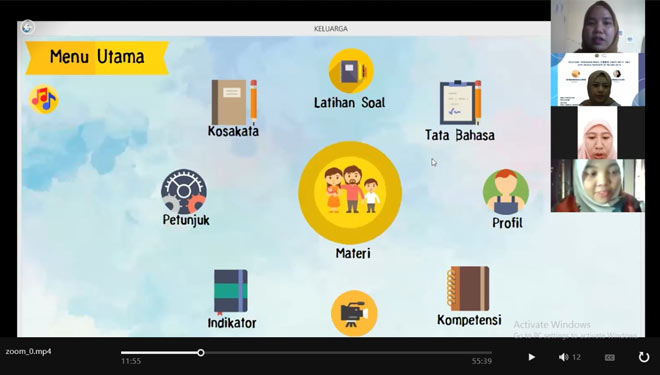 Pelatihan media pembelajaran kepada Guru Bahasa Mandarin berlangsung secara daring. (Foto: Tangkapan layar/TIMES Indonesia)
