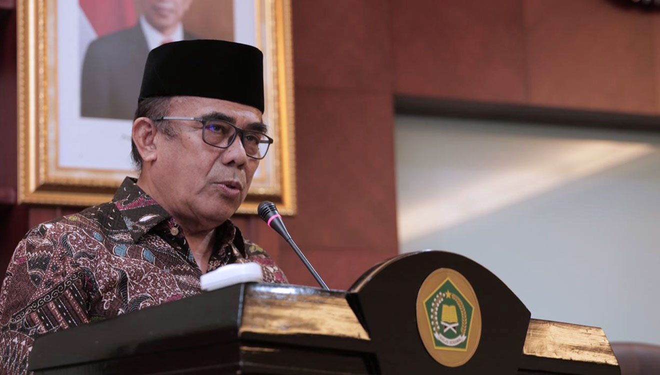 Menteri RI Agama Fachrul Razi. (FOTO: Humas for TIMES Indonesia) 