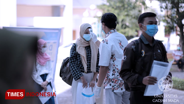 Suasana ketika penerapan protokol kesehatan di lingkungan UGM. (FOTO: Dokumen Humas UGM for TIMES Indonesia) 