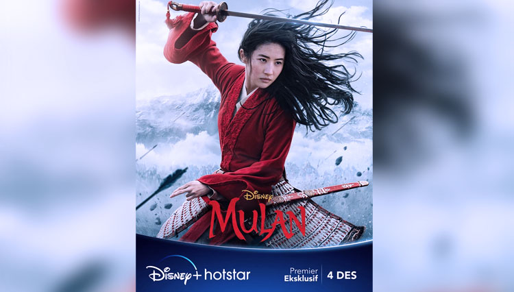 Infografis Film Mulan yang akan tayang Streaming di Indonesia mulai 4 Desember 2020. (FOTO: Instagram Disneyplushotstarid dan Mulan) 