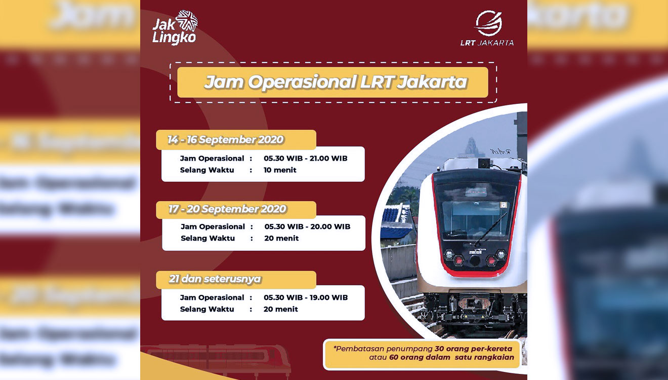 Infografis Penyesuaian Jadwal LRT dan MRT di masa PSBB Baru. (Foto: Instagram LRT dan MRT) 