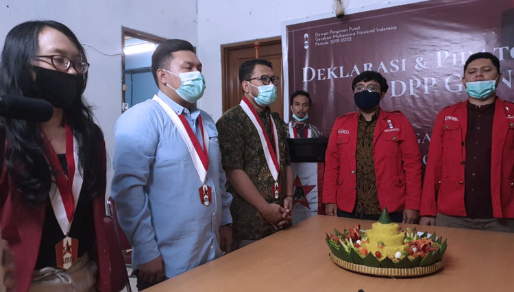 Tasyakuran sekretariat baru DPP GMNI di Bendungan Hilir, Kecamatan Tanah Abang, Kota Jakarta Pusat, Rabu (16/9/2020). (Foto: Dok. GMNI)