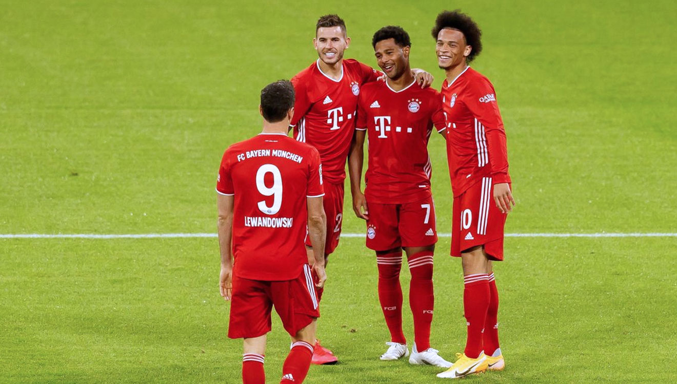 Selebrasi pemain Bayern Munchen usai meraih kemenangan pada laga perdana Bundesliga. (Foto: eurosport)