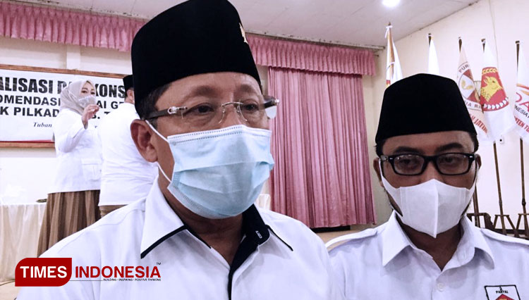Calon Bupati (Cabup) dan Calon Wakil Bupati (Cawabup) Tuban, Setiajit-RM Armaya Mangkunegara (Setia-Negara), Sabtu, (19/09/2020). (FOTO: Achmad Choirudin/TIMES Indonesia)