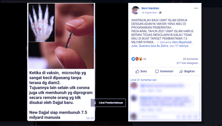  CEK FAKTA Waspada Vaksin Program Pemerintah Ada 