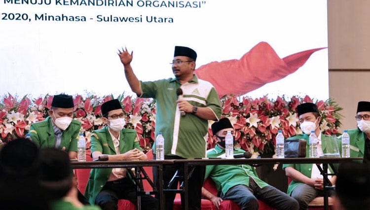 Ketum GP Ansor menutup Konbes di Minahasa. (foto: GP Ansor for TIMES Indonesia)