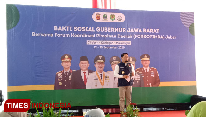Gubernur Jawa Barat Ridwan Kamil. (Foto: Ayu Lestari/ TIMES Indonesia) 