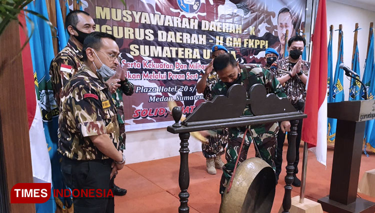 Ketua Umum PP GM FKPPI membuka Musda PD GM FKPPI Sumatera Utara. (foto: GM FKPPI for TIMES Indonesia)