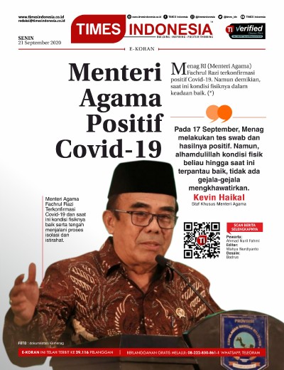 Edisi Senin, 21 September 2020: E-Koran, Bacaan Positif Masyarakat 5.0 