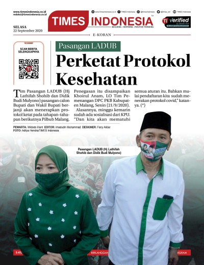 Edisi Selasa, 22 September 2020: E-Koran, Bacaan Positif Masyarakat 5.0