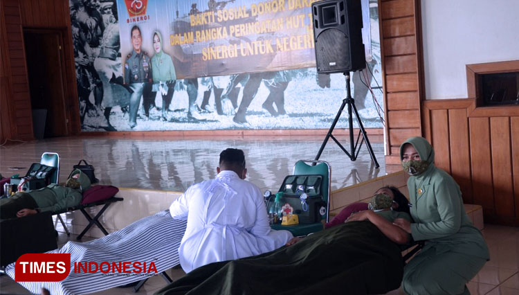Sambut HUT ke-75 TNI, Korem 174/Merauke Gelar Donor Darah